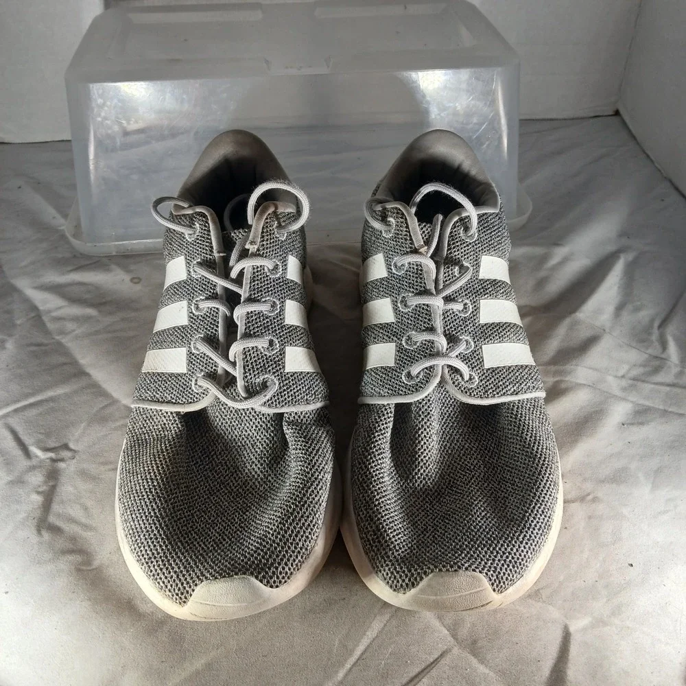 Adidas Cloudfoam‎ AW4313 Sneakers Size 9 Grey White Athletic Casual Comfort